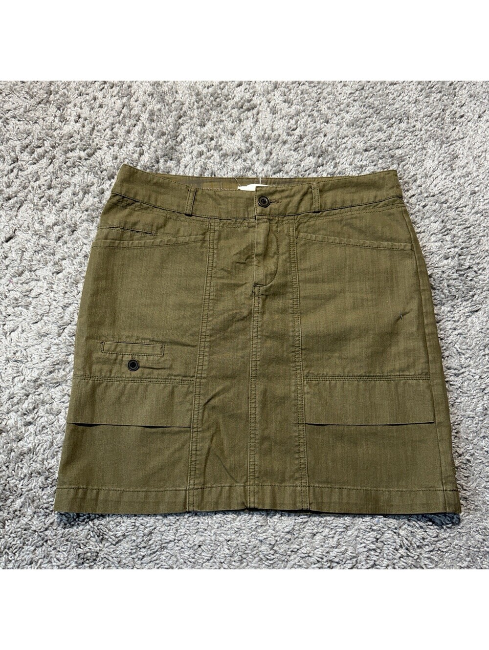 Anthropologie Hei Hei Cargo Skirt Army Green Pockets Utility Grunge Size 28